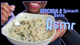 Watch meEat Spinach amp Artichoke PastaASMR [upl. by Eralc43]