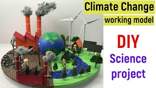 global warming  climate change  greenhouse effect  working model for science project  pollution [upl. by Hump]