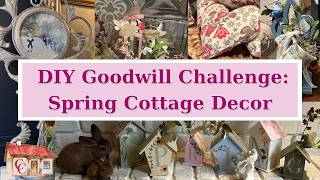 Goodwill Thrift Flip Challenge 8 Spring Cottage DIYsHome Decor on a Budget [upl. by Akaya]