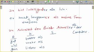 Vergleiche Sätze mit als amp sowie  Learn German Grammar in Hindi [upl. by Naveb]