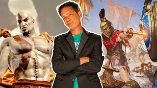 Historians REACT to Assassins Creed Odyssey amp God of War III [upl. by Itnavart624]