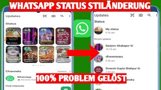 Problem mit der Änderung der WhatsAppStatusBenutzeroberfläche [upl. by Clower388]