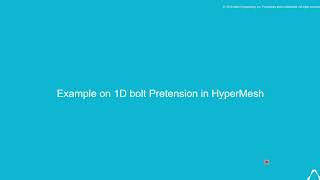 1D bolt pretensioning with external load in Altair OptiStruct [upl. by Modla]