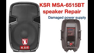 Kaiser MSA 6515BT Speaker with damaged mixer power supply [upl. by Elleb98]