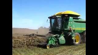 John Deere 9870STS combine in Canada [upl. by Nosned]