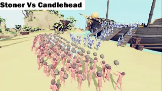 100v100 Stoner Vs CandleheadTotally Accurate Battle Simulator [upl. by Bride255]