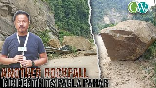 NH29 MASSIVE ROCKFALL AT PAGLA PAHAR OBSTRUCTS ENTIRE 2LANE ROAD NO CASUALTIES [upl. by Marlon]