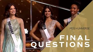 The 70th MISS UNIVERSE Top 3s Final Questions  Miss Universe [upl. by Austina954]