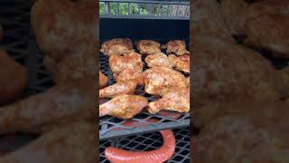 Smoked Chicken and Sausage on the Workhorse Pits 1975 dskigrillz texasbbq [upl. by Eilerua]