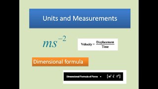 Units and measurements Physical quantities Dimensional analysis KSET Exam prep [upl. by Sloatman]