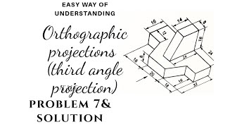 Orthographic projections in engineering drawinggraphics  third angle projection [upl. by Idonna860]