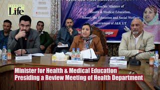 Minister for Health amp Medical Education Presiding a Review Meeting of Health Department [upl. by Ynafets]