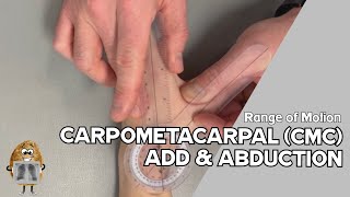 ROM Carpometacarpal CMC Joint I ADDuctionABDuction Range of Motion [upl. by Elocaj]