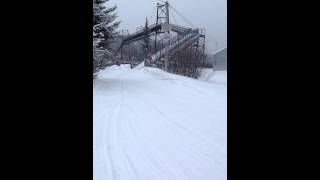 Quebec Maritime Snowmobiling Longest Bridge in the World [upl. by Ajnotal305]