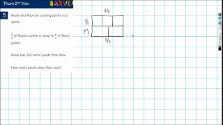 Bar model solution to a word problem How many points does Max have [upl. by Sims]