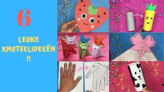 ☆ DIY 6x LEUKE KNUTSELIDEEËN ☆ Makkelijk knutselen met papier ☆ 5 minuten knutselen [upl. by Fonsie247]