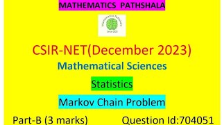 CSIR UGC NET December 2023  Mathematical Sciences  Statistics  Part B  Question ID 704051 [upl. by Arral]