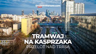 TRAMWAJ NA KASPRZAKA  przelot nad trasą 4K [upl. by Aicekan]