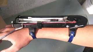 How To Make Wrist Mounted Slingshot Cannon  Part 2 [upl. by Yrrehs]