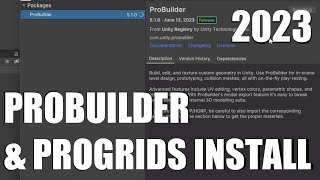 Install ProBuilder amp ProGrids in 2 Minutes 2023 [upl. by Nuahsyar]