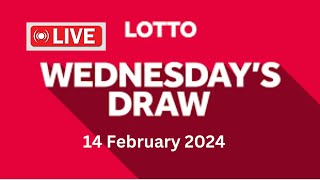 The National Lottery Lotto draw live results from Wednesday tonight 14 February 2024  lotto live [upl. by Rubenstein]