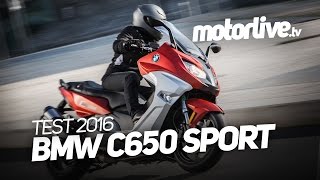 TEST  BMW C650 Sport 2016 [upl. by Slaohcin]