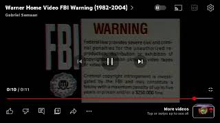 Warner Home Video Logo Fullscreen With FBI Warning  PBS Kids PPals 19931999 Version 2 [upl. by Rosmarin456]