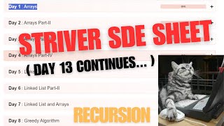 Day 13 Striver SDE Sheet topic  Recursion [upl. by Agrippina]