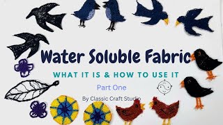 WATER SOLUBLE FABRICWhat it is amp How to use it DIY thread laceNext level Free Motion Embroidery [upl. by Enileuqcaj995]