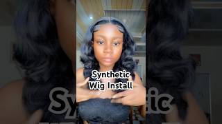 Synthetic wig install syntheticwigs wiginfluencer wiglover hairinfluencer [upl. by Leonore]