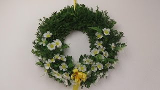 Frühlingsdeko ❁ Türkranz mit Kunstblumen ❁ Floristik Anleitung ❁ Deko Ideen mit FloraShop [upl. by Sher]