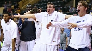 Monmouth Hawks Have the Strongest Bench Celebration in Hoops [upl. by Ahsoik]