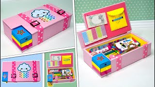 How to make a pencil case from matchboxes and cardboard  The best out of waste  DIY pencil box [upl. by Yssirc853]