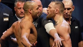 UFC 205 Conor McGregor amp Alvarez Get In Each Others Faces During Staredown [upl. by Becket]