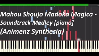 Mahou Shoujo Madoka Magica  Soundtrack Medley piano Animenz Synthesia [upl. by Keary]