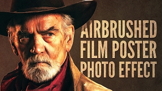 Photoshop Tutorial Airbrushed Film Poster Style Photo Effect [upl. by Irab]