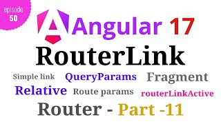 Angular 17  Episode  50  RouterLink  Page Navigation  Angular Router  Part11  Hindi [upl. by Esertal609]