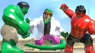 Curt Connors Transformation vs Red Hulk vs Hulk Transformation  LEGO Marvel Super Heroes [upl. by Mariejeanne]