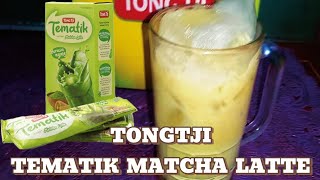 RESEP MINUMAN SEGAR TONGTJI TEMATIK MATCHA LATTE  SIMPEL DAN PRAKTIS [upl. by Gusba]