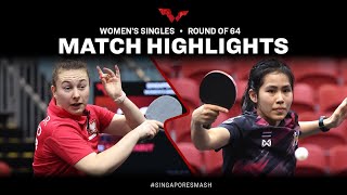 Suthasini Sawettabut vs Natalia Bajor  WS R64  Singapore Smash 2023 [upl. by Narf500]