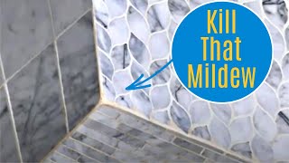 How to Clean Marble Shower Tile Kill Mildew amp Seal  This EASY DIY Works on Marble and Stone Tile [upl. by Sarina]