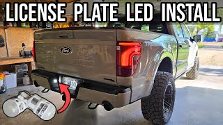 20212024 F150 License Plate LED Install [upl. by Ereynihc]