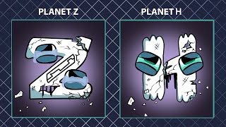 Alphabet Lore But Fixing Letters  Alphabet Lore Planet Z x Planet H [upl. by Myranda]