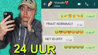 ik mag 24 UUR alleen EMOJIS GEBRUIKEN [upl. by Nitsirhc]