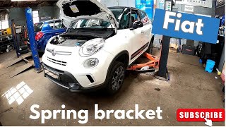 how to change fiat rear spring bracket fiat rear shock absorber strut bracket replacement [upl. by Aslehc]