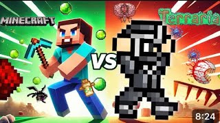 Steve VS Terrarian Minecraft VS Terraria Part 1 REUPLOAD [upl. by Axia]