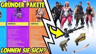 😍GRÜNDER PAKETE SIND DA  GRÜNDERWAFFEN amp HELDEN  FORTNITE RETTE DIE WELT [upl. by Yeknarf934]