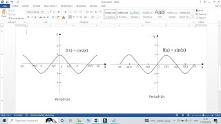 How to draw sinx and cosx graphs in MS Word [upl. by Aicert]