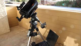 Celestron C8 Schmidt Cassegrain OTA CG5GT mount Canon 7D [upl. by Linoel]