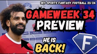 Gameweek 34 PREVIEW Sky Sports Fantasy Football 2324 [upl. by Eaves]